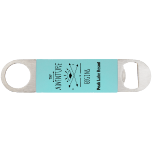 Teal/White Bottle Opener with Silicone Grip