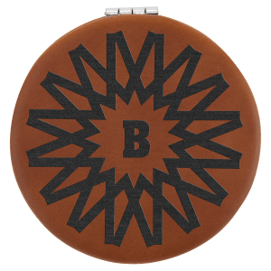 Rawhide Leatherette Compact Mirror