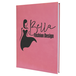 Pink Leatherette Sketch Book with White Unlined Paper