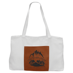 Rawhide Leatherette and Canvas Tote Bag