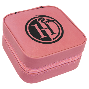 Pink Leatherette Travel Jewelry Box