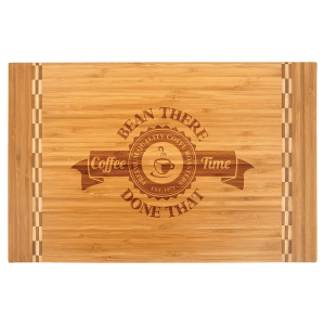 Bamboo Cutting Board with Butcher Block Inlay