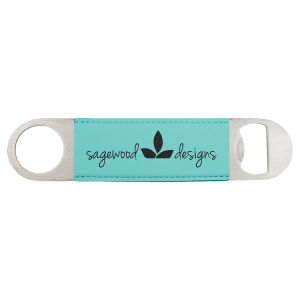 Teal Leatherette Bottle Opener