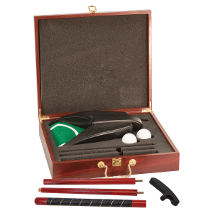 Rosewood Finish Executive Golf Gift Set