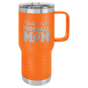 Orange Polar Camel 20 oz. Travel Mug with Clear Slider Lid