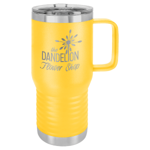 Yellow Polar Camel 20 oz. Travel Mug with Clear Slider Lid