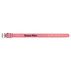 Pink Small Leatherette Dog Collar