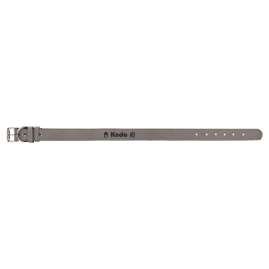 Gray Extra Large Leatherette Dog Collar