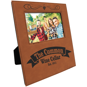 Rawhide Leatherette Photo Frame with Large Engraving Area