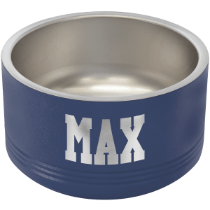 Navy 18 oz. Polar Camel Powder Coated Stainless Steel Dog Bowl