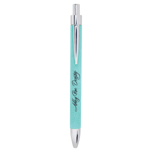 Teal Leatherette Ballpoint Pen