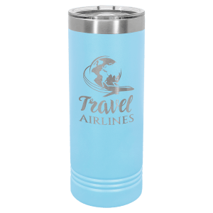 Light Blue 22 oz. Polar Camel Skinny Tumbler with Slider Lid