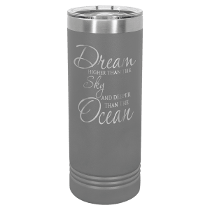 Dark Gray 22 oz. Polar Camel Skinny Tumbler with Slider Lid