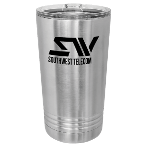 Stainless Steel Polar Camel Pint with Clear Slider Lid