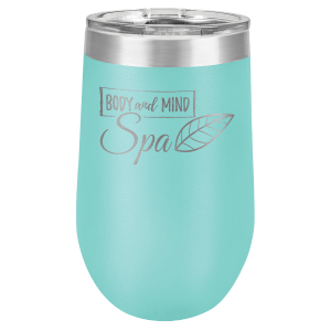 Teal 16 oz. Polar Camel Stemless Tumbler with Clear Lid