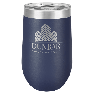 Navy Blue 16 oz. Polar Camel Stemless Tumbler with Clear Lid
