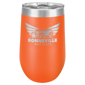 Orange 16 oz. Polar Camel Stemless Tumbler with Clear Lid