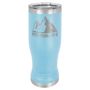 Light Blue Polar Camel 14 oz. Pilsner with Clear Lid