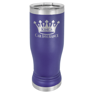 Purple Polar Camel 14 oz. Pilsner with Clear Lid