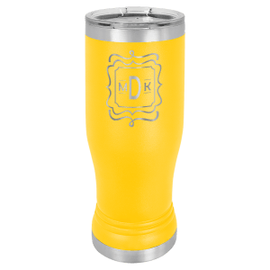 Yellow Polar Camel 14 oz. Pilsner with Clear Lid