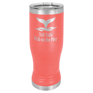 Coral Polar Camel 14 oz. Pilsner with Clear Lid