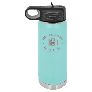 Teal 20 oz. Polar Camel Powder Coated Water Bottle