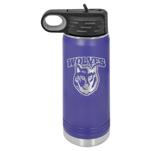 Purple 20 oz. Polar Camel Powder Coated Water Bottle