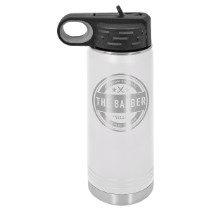 White 20 oz. Polar Camel Powder Coated Water Bottle