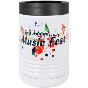 White Full Color Insulated Beverage Holder