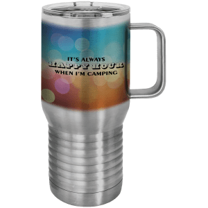 Stainless Steel Full Color Polar Camel 20 oz. Travel Mug with Clear Slider Lid