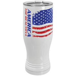 White Full Color Polar Camel 20 oz. Pilsner with Clear Slider Lid