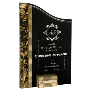 Gold & Black SunRay Award with Aluminum Base