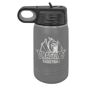 Dark Gray 12 oz. Polar Camel Powder Coated Water Bottle