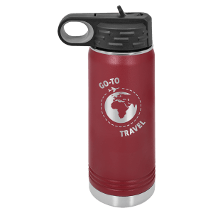 Maroon 20 oz. Polar Camel Powder Coated Water Bottle