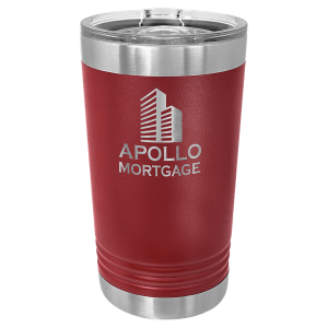 Maroon Polar Camel Pint with Clear Slider Lid