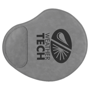 Gray Leatherette Mouse Pad