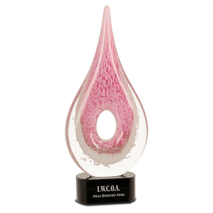 Swirling Spiral Art Glass Award-JDS-AGS24