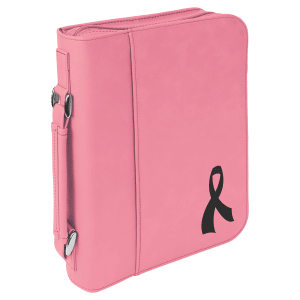 Pink Leatherette Book/Bible Cover with Zipper