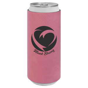 Pink Leatherette Slim Beverage Holder