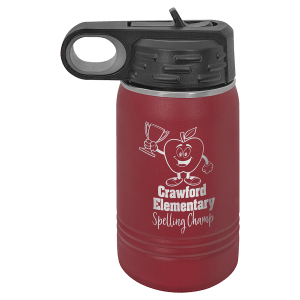 Maroon 12 oz. Polar Camel Powder Coated Water Bottle