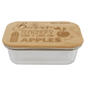 Rectangle Glass Container with Bamboo Lid