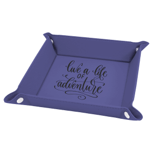 Purple Leatherette Snap Up Tray