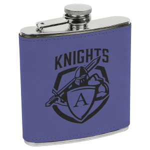 Purple 6 oz. Leatherette Flask