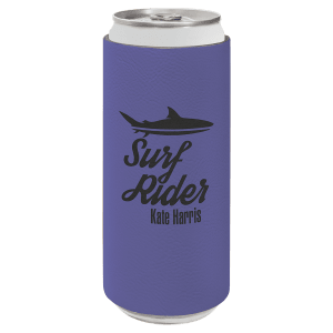 Purple Leatherette Slim Beverage Holder