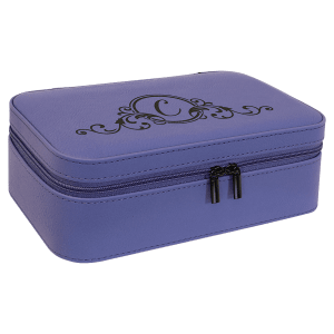 Purple Large Leatherette Jewelry Box