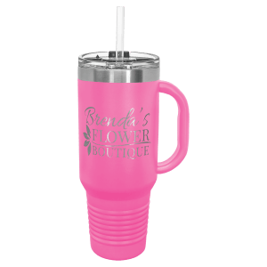 Pink Polar Camel 40 oz. Travel Mug with Straw and Snap Lid