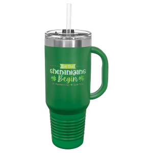 Green Polar Camel 40 oz. Travel Mug with Straw and Snap Lid