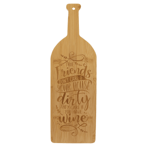 Wine Bottle Bamboo Cutting Board