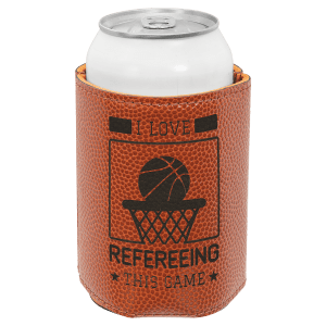 Basketball Leatherette Beverage Holder