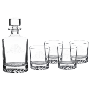 Polar Camel Round Glass Decanter Set